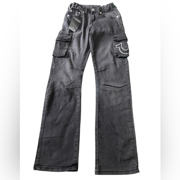 True Religion Other - True Religion NWT Ricky relaxed straight cargo jeans in black adjustable waist